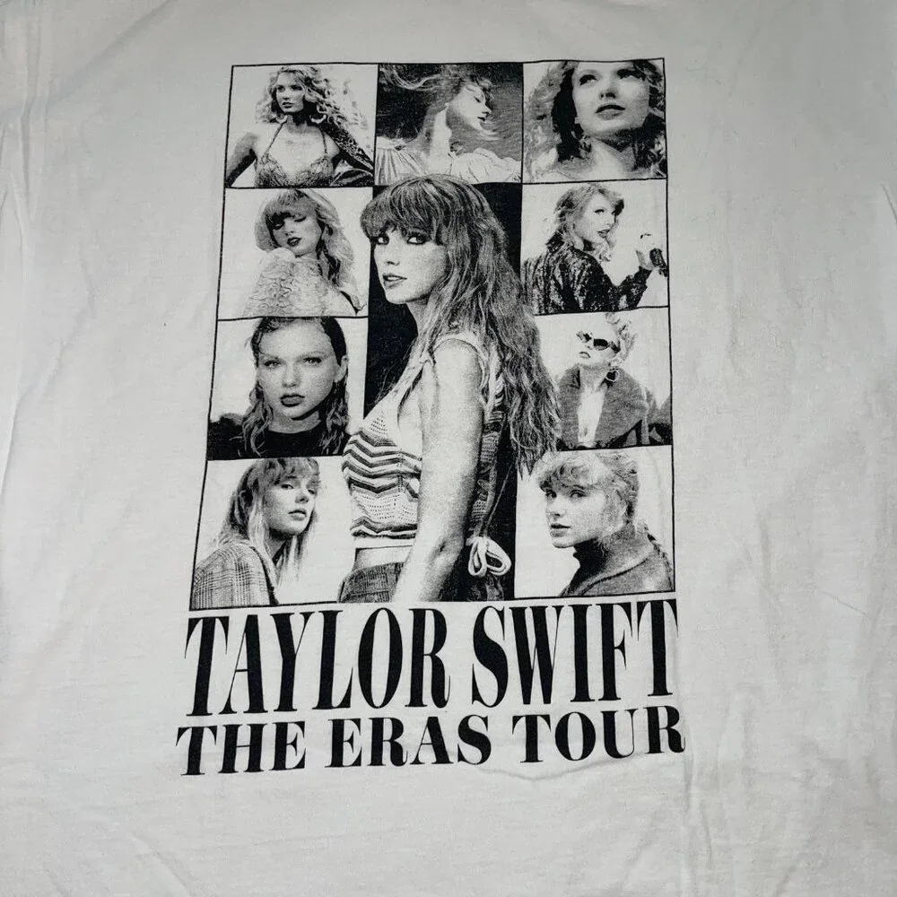Taylor Swift Womens Tee Shirt Size XL White The Eras Tour Concert Pure Cotton - Picture 2 of 7